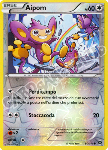 090 / 114 Aipom comune foil reverse (IT) -NEAR MINT-