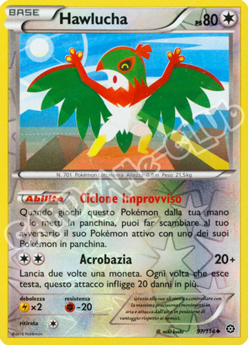 097 / 114 Hawlucha non comune foil reverse (IT) -NEAR MINT-