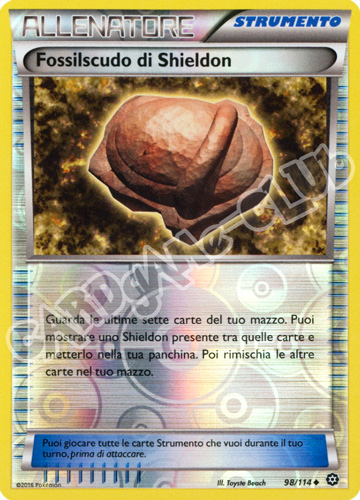 098 / 114 Fossilscudo di Shieldon non comune foil reverse (IT) -NEAR MINT-