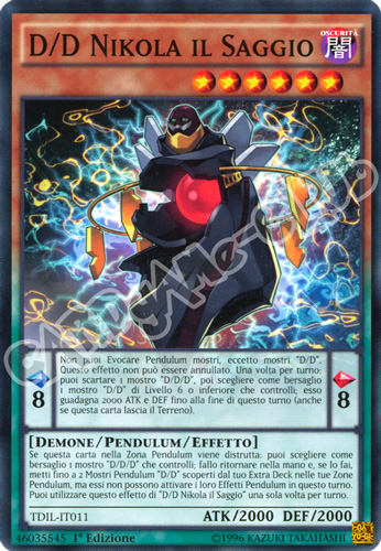 TDIL-IT011 D/D Nikola Il Saggio comune 1a Edizione (IT) -NEAR MINT-