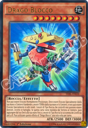 TDIL-IT034 Drago Blocco ultra rara 1a Edizione (IT) -NEAR MINT-