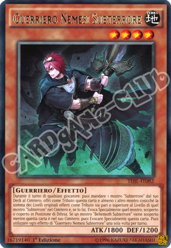 TDIL-IT082 Guerriero Nemesi Subterrore rara 1a Edizione (IT) -NEAR MINT-