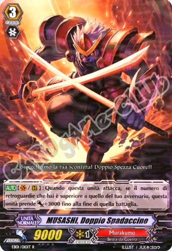 EB01-IT010 MUSASHI, Doppio Spadaccino rara foil (IT) -NEAR MINT-