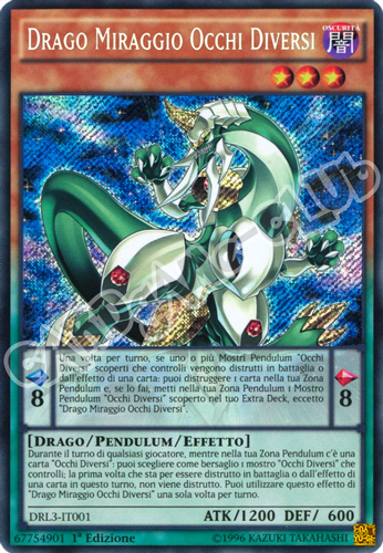 DRL3-IT001 Drago Miraggio Occhi Diversi rara segreta 1a edizione (IT) -NEAR MINT-