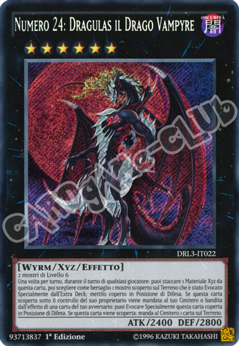 DRL3-IT022 Numero 24: Dragulas il Drago Vampyre rara segreta 1a edizione (IT) -NEAR MINT-
