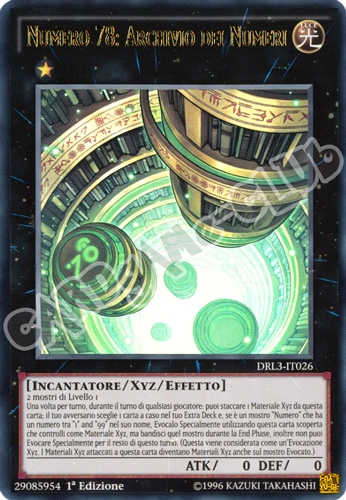 DRL3-IT026 Numero 78: Archivio dei Numeri ultra rara 1a edizione (IT) -NEAR MINT-