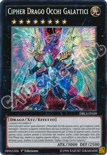 DRL3-IT029 Cipher Drago Occhi Galattici rara segreta 1a edizione (IT) -NEAR MINT-
