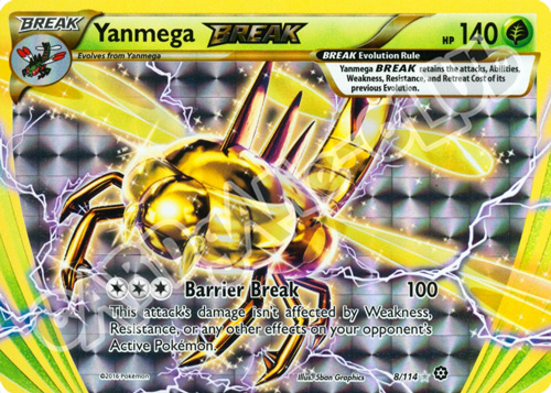 008 / 114 Yanmega BREAK rara BREAK foil (EN) -NEAR MINT-