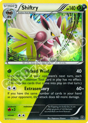 011 / 114 Shiftry rara foil (EN) -NEAR MINT-