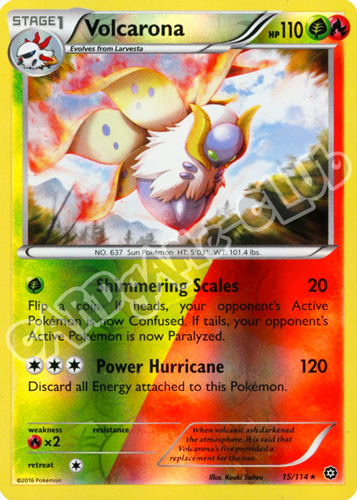 015 / 114 Volcarona rara foil reverse (EN) -NEAR MINT-