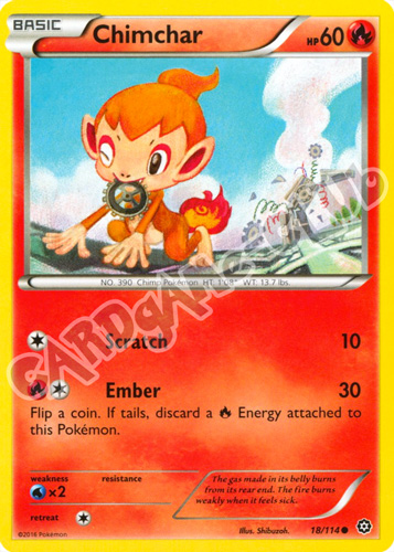 018 / 114 Chimchar comune normale (EN) -NEAR MINT-