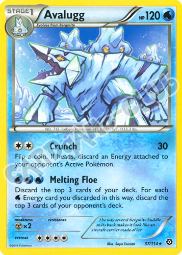 037 / 114 Avalugg rara normale (EN) -NEAR MINT-