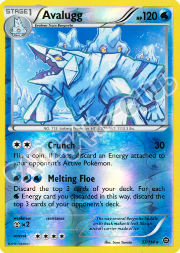 037 / 114 Avalugg rara foil reverse (EN) -NEAR MINT-