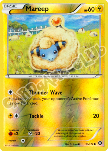 038 / 114 Mareep comune foil reverse (EN) -NEAR MINT-
