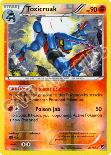 059 / 114 Toxicroak rara foil reverse (EN) -NEAR MINT-