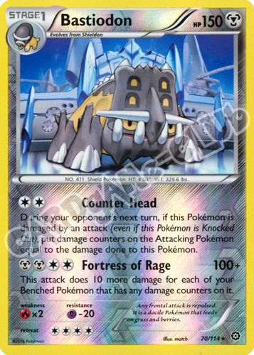 070 / 114 Bastiodon rara foil reverse (EN) -NEAR MINT-