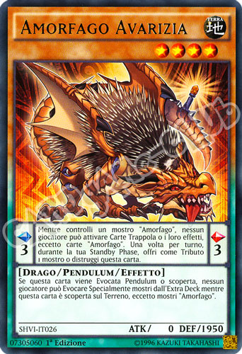 SHVI-IT026 Amorfago Avarizia rara 1a Edizione (IT) -NEAR MINT-