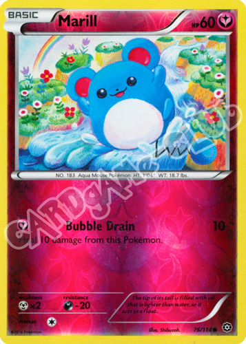 076 / 114 Marill comune foil reverse (EN) -NEAR MINT-