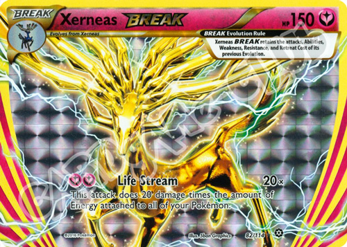 082 / 114 Xerneas BREAK rara BREAK foil (EN) -NEAR MINT-