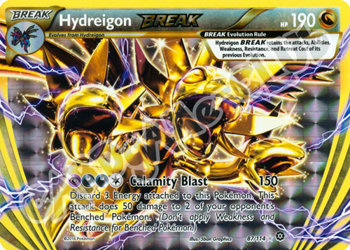087 / 114 Hydreigon BREAK rara BREAK foil (EN) -NEAR MINT-