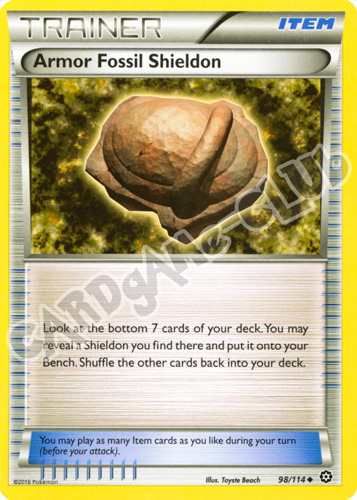 098 / 114 Armor Fossil Shieldon non comune normale (EN) -NEAR MINT-
