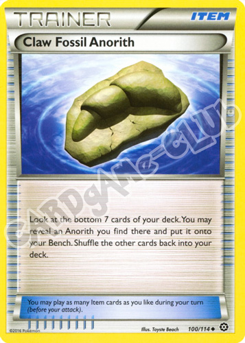 100 / 114 Claw Fossil Anorith non comune normale (EN) -NEAR MINT-