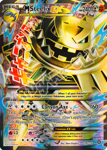 109 / 114 Mega Steelix EX rara segreta foil (EN) -NEAR MINT-