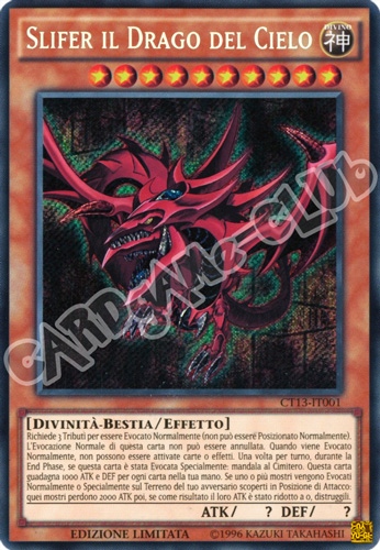 CT13-IT001 Slifer il Drago del Cielo rara segreta Edizione Limitata (IT) -NEAR MINT-