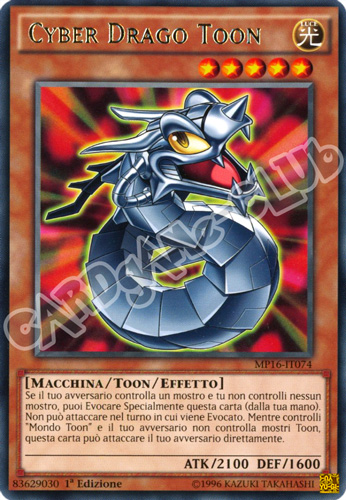 MP16-IT074 Cyber Drago Toon rara 1a Edizione (IT) -NEAR MINT-