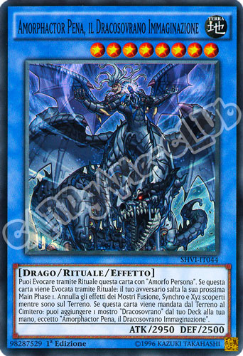 SHVI-IT044 Amorphactor Pena, il Dracosovrano Immaginazione super rara 1a Edizione (IT) -NEAR MINT-