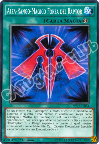 MP16-IT083 Alza-Rango-Magico Forza del Raptor comune 1a Edizione (IT) -NEAR MINT-