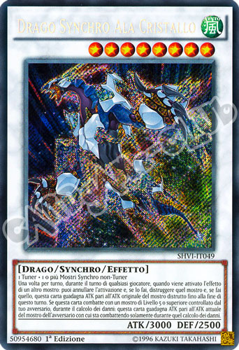 SHVI-IT049 Drago Synchro Ala Cristallo rara segreta 1a Edizione (IT) -NEAR MINT-