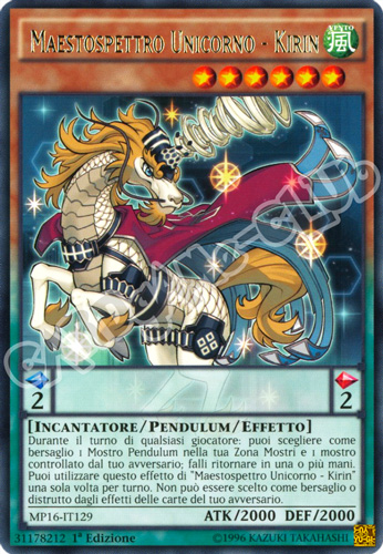 MP16-IT129 Maestospettro Unicorno - Kirin rara 1a Edizione (IT) -NEAR MINT-