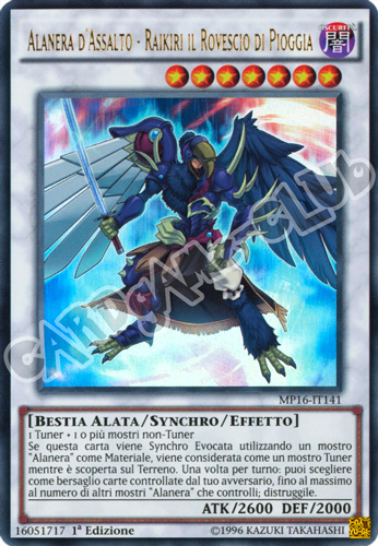 MP16-IT141 Alanera d'Assalto - Raikiri il Rovescio di Pioggia ultra rara 1a Edizione (IT) -NEAR MINT-
