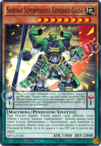 MP16-IT181 Samurai Superpesante Generale Giada comune 1a Edizione (IT) -NEAR MINT-