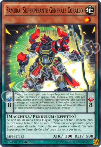 MP16-IT182 Samurai Superpesante Generale Corallo comune 1a Edizione (IT) -NEAR MINT-