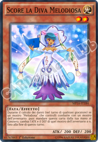 MP16-IT184 Score la Diva Melodiosa comune 1a Edizione (IT) -NEAR MINT-