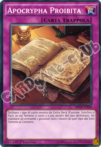 MP16-IT230 Apocrypha Proibita comune 1a Edizione (IT) -NEAR MINT-
