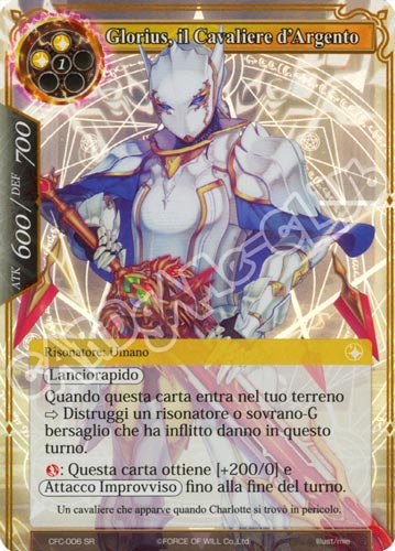 CFC1-IT006 Glorius, il Cavaliere d'Argento super rara parallel (IT) -NEAR MINT-