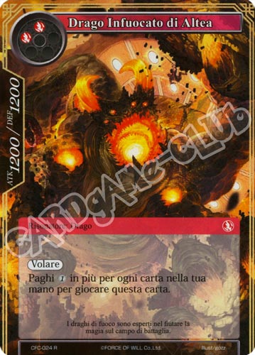 CFC1-IT024 Drago Infuocato di Altea rara parallel (IT) -NEAR MINT-