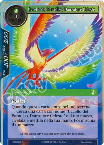 CFC1-IT052 Uccello del Paradiso, Danzatore Celeste rara parallel (IT) -NEAR MINT-