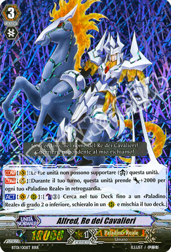 BT01-IT001 Alfred, Re dei Cavalieri tripla rara foil (IT) -NEAR MINT-