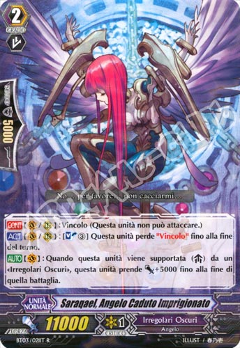 BT03-IT021 Saraqael, Angelo Caduto Imprigionato rara foil (IT) -NEAR MINT-