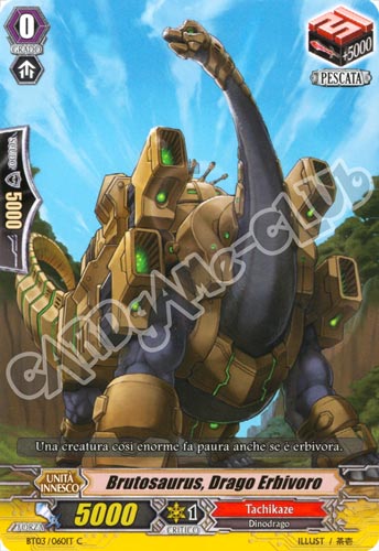 BT03-IT060 Brutosaurus, Drago Erbivoro comune normale (IT) -NEAR MINT-