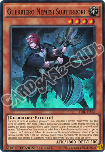 TDIL-ITSE3 Guerriero Nemesi Subterrore super rara Edizione Limitata (IT) -NEAR MINT-