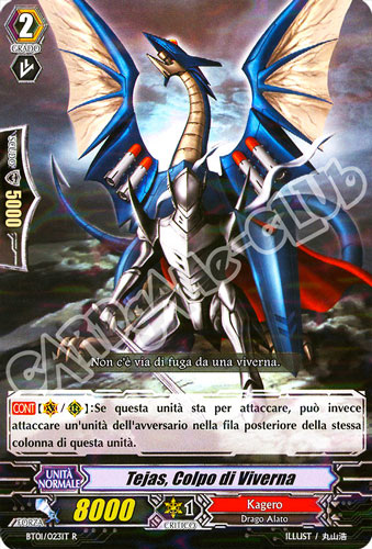 BT01-IT023 Tejas, Colpo di Viverna rara foil (IT) -NEAR MINT-
