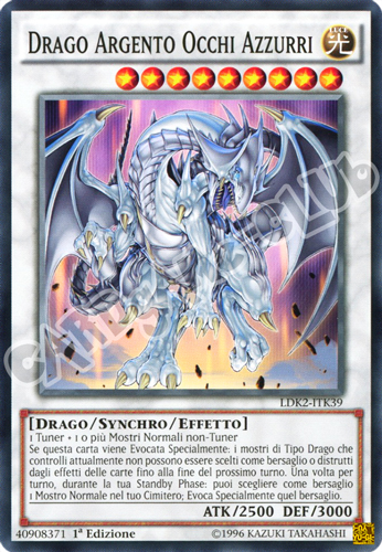 LDK2-ITK39 Drago Argento Occhi Azzurri comune 1a Edizione (IT) -NEAR MINT-