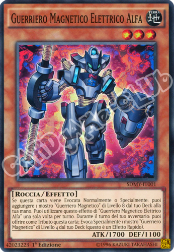 SDMY-IT001 Guerriero Magnetico Elettrico Alfa super rara 1a edizione (IT) -NEAR MINT-