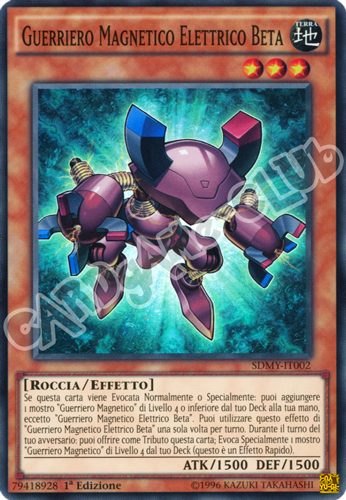 SDMY-IT002 Guerriero Magnetico Elettrico Beta super rara 1a edizione (IT) -NEAR MINT-