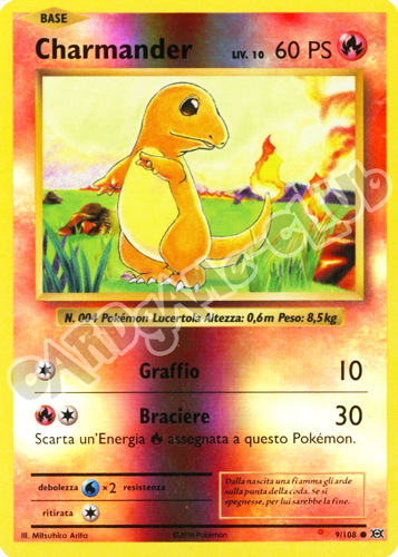 009 / 108 Charmander comune foil reverse (IT) -NEAR MINT-
